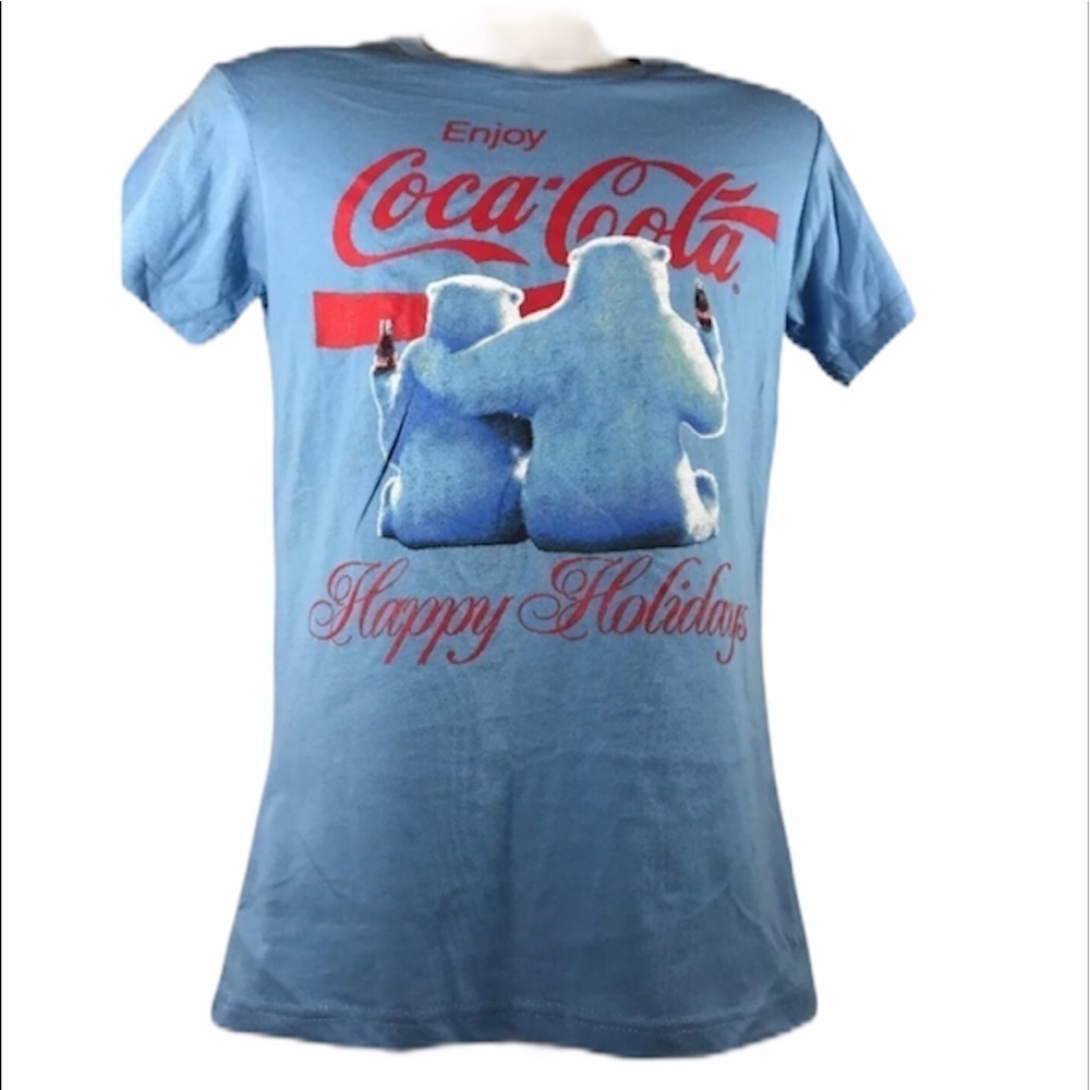 🛍New Coca Cola Graphic T-Shirt S 34/36 Polar Bear